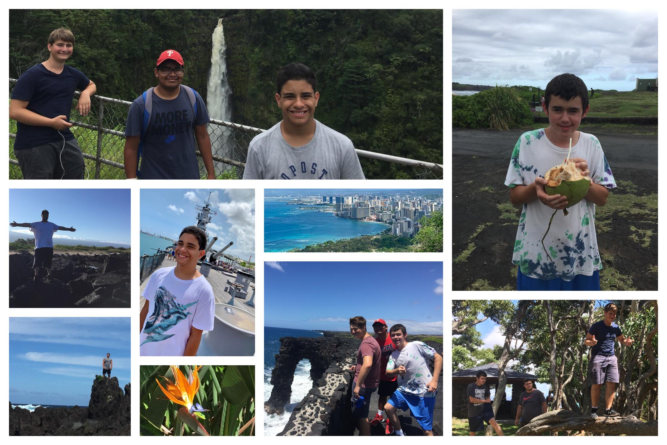 Teens on alumni adventure weekend