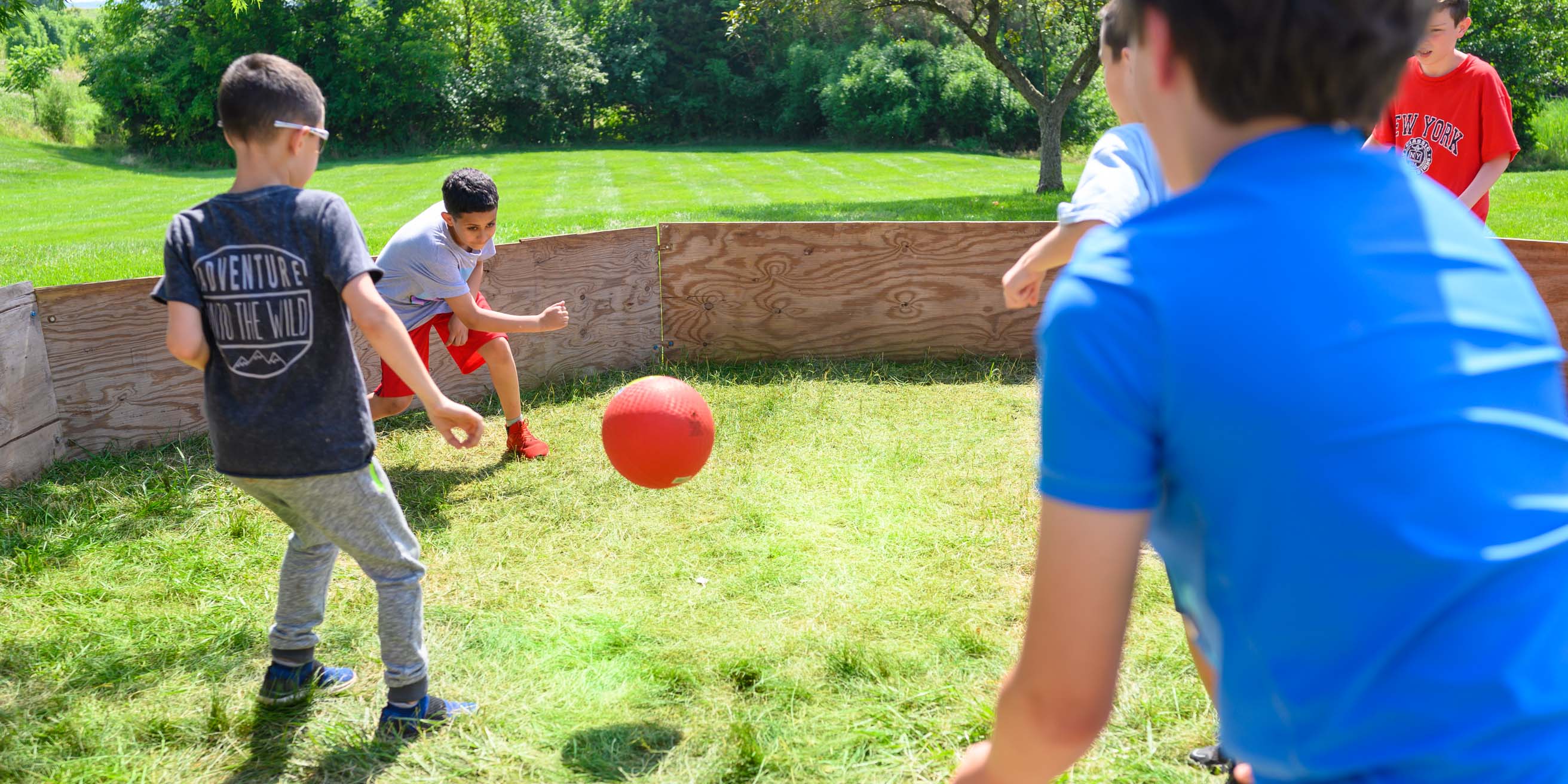 Campers playing gaga