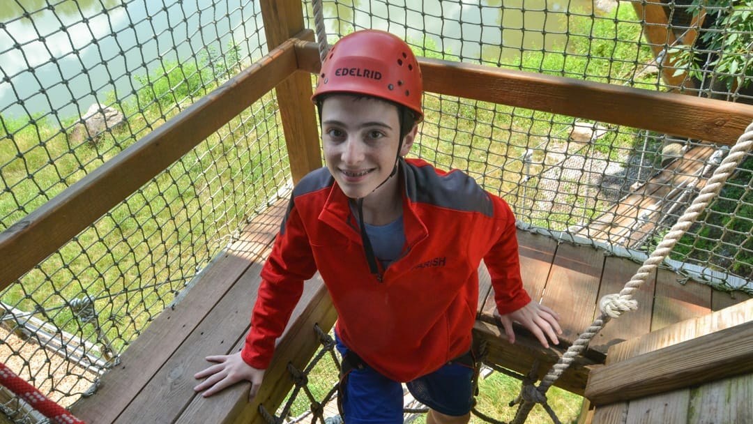 Camper climbing structure for outdoor adventure